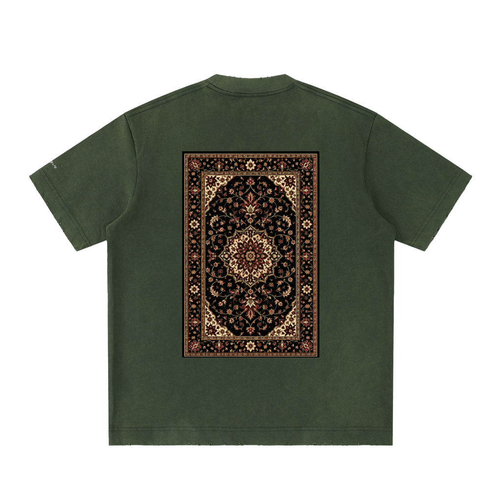 RUG design Vintage Washed Frayed T-Shirt