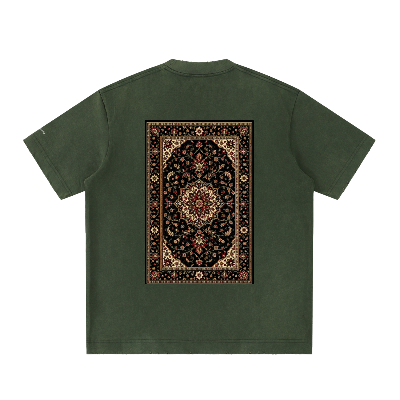RUG design Vintage Washed Frayed T-Shirt